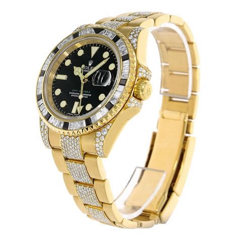 rolex gmt 2 gold diamond